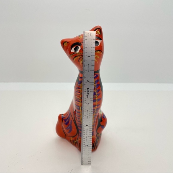 MEXICAN Folk Art Pottery Talavera 5.2” Cat - Picture 7 of 12